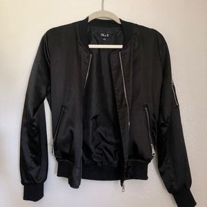 Black bomber jacket